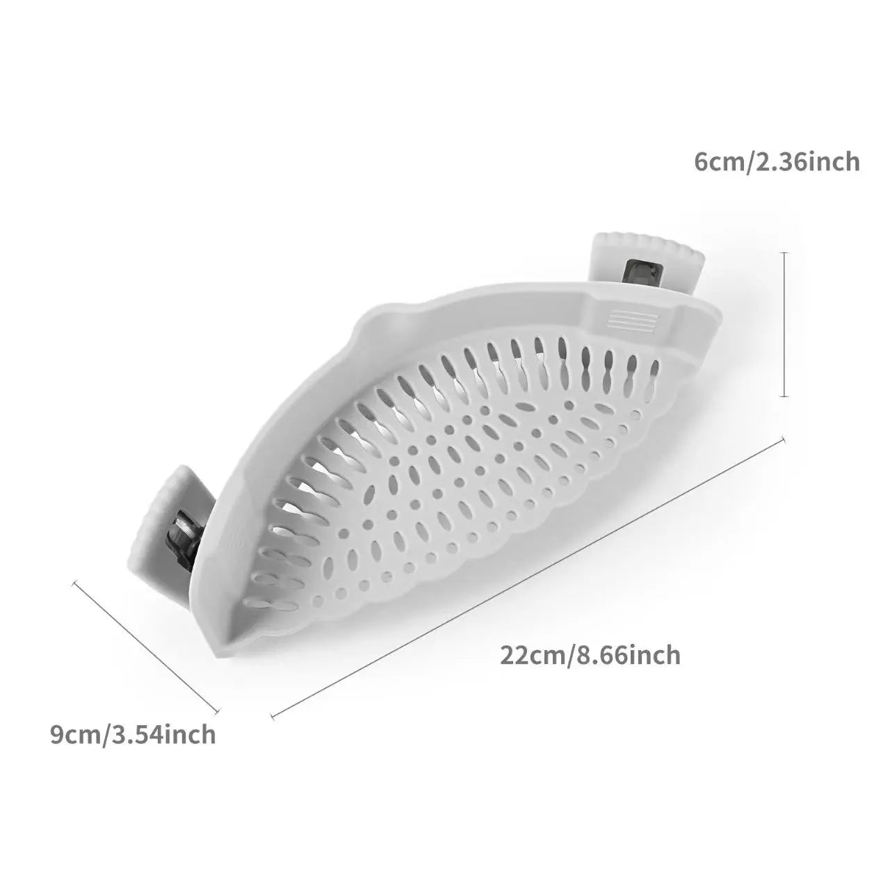 Silicone Clip-On Colander and Strainer for Pots, Pans, and Bowls - Ideal Kitchen Tool for Draining Pasta and Vegetables