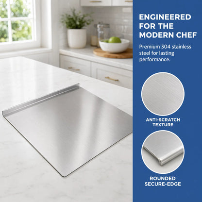 Food Grade Titanium Metal Cutting Board - Durable Large Kitchen Chopping Block for Meat, Fruits, Vegetables, and Baking - Easy to Clean for Everyday Cooking
