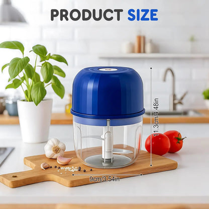 Portable Electric Garlic & Vegetable Chopper – USB Rechargeable Mini Food Processor