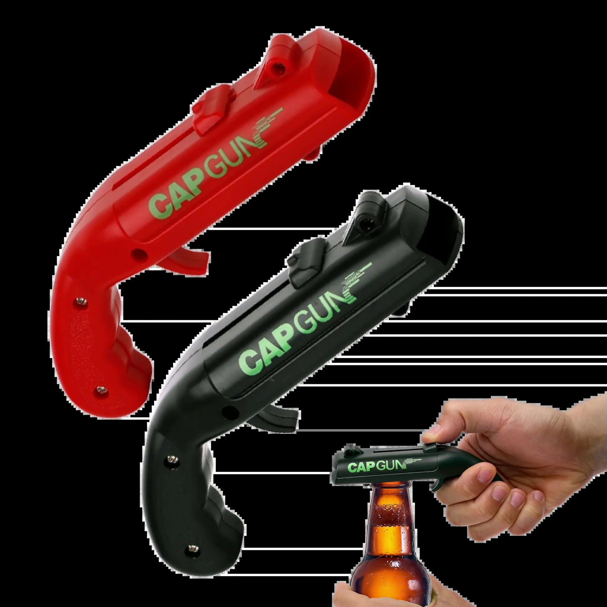 Lightweight ABS Plastic Kitchen Bar Utensil - Novelty Beer Bottle Opener Cap Gun, Ergonomic Design, Extended Shooting Range, Ideal Gift for Beer Enthusiasts, Camping & BBQ Events