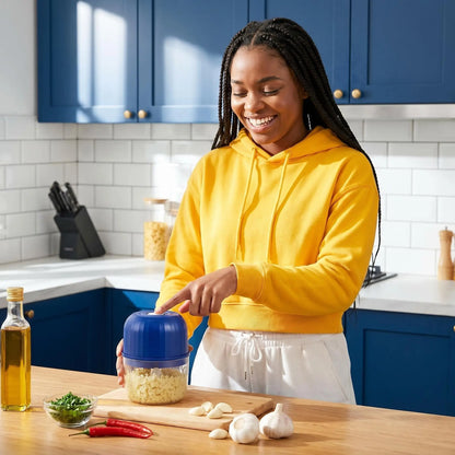 Portable Electric Garlic & Vegetable Chopper – USB Rechargeable Mini Food Processor