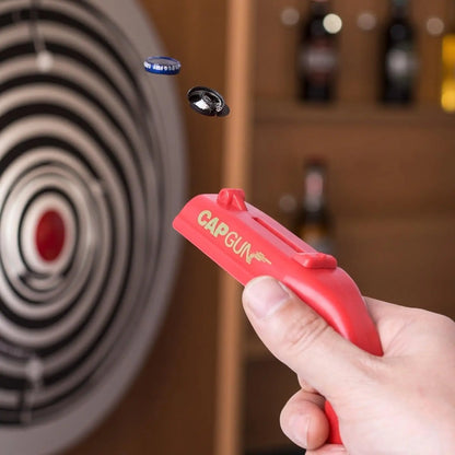 Lightweight ABS Plastic Kitchen Bar Utensil - Novelty Beer Bottle Opener Cap Gun, Ergonomic Design, Extended Shooting Range, Ideal Gift for Beer Enthusiasts, Camping & BBQ Events
