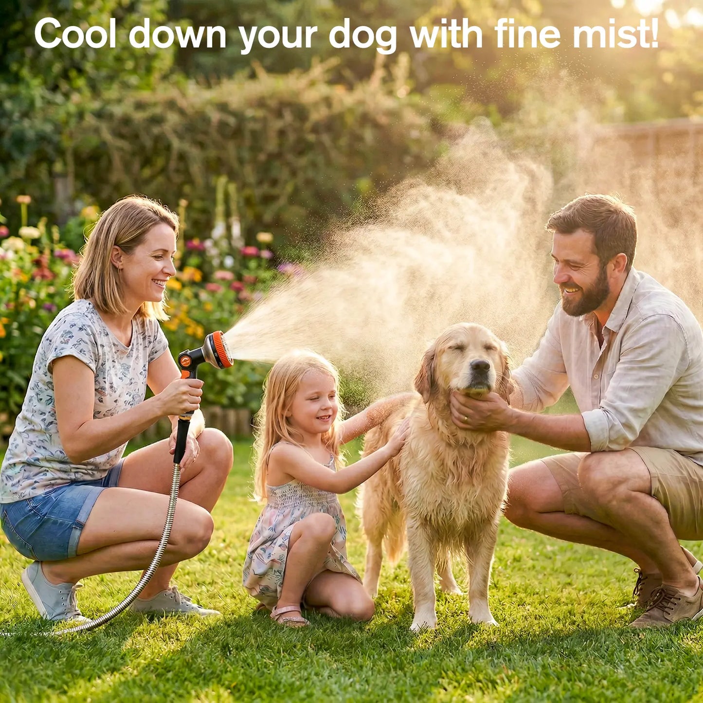 Rosy Earth Stainless Steel Garden Hose - Available in 25, 50, 75, and 100 Feet Lengths, Durable No-Kink Flexible Hose with Sprayer for Efficient Watering and Irrigation Solutions