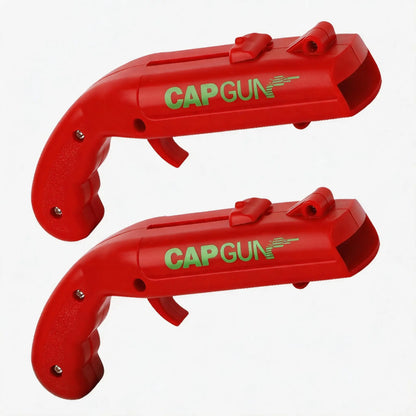 Lightweight ABS Plastic Kitchen Bar Utensil - Novelty Beer Bottle Opener Cap Gun, Ergonomic Design, Extended Shooting Range, Ideal Gift for Beer Enthusiasts, Camping & BBQ Events