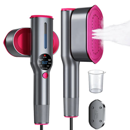 Dr. Flash Portable Garment Steamer with LED Display, 7 Heat Settings, Fast 5-Second Heating, 90° Swivel Handle - Ideal for Travel and Gifting
