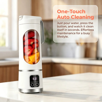 Portable 15.22 Oz USB Rechargeable Personal Blender with LED Display - Durable ABS Material, Ideal for Smoothies and Juices, Essential for Home Kitchen