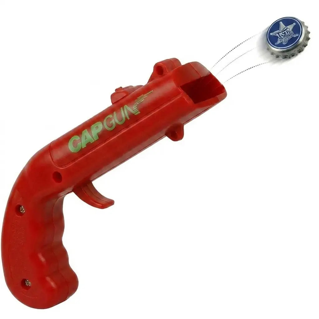 Lightweight ABS Plastic Kitchen Bar Utensil - Novelty Beer Bottle Opener Cap Gun, Ergonomic Design, Extended Shooting Range, Ideal Gift for Beer Enthusiasts, Camping & BBQ Events